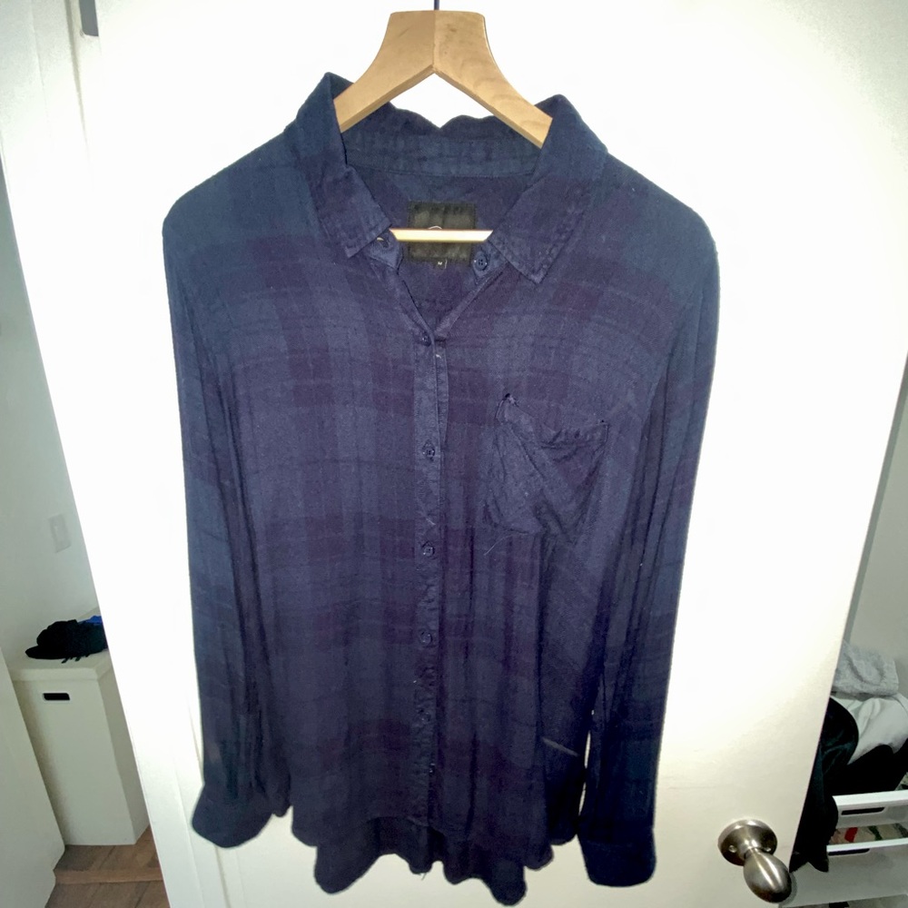 Rails plaid blue shirt